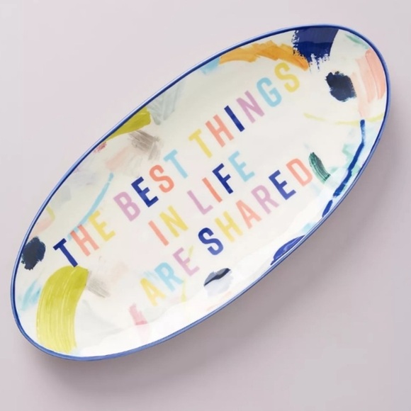 Colorful Ceramic Serving Platter - Picture 2 of 10